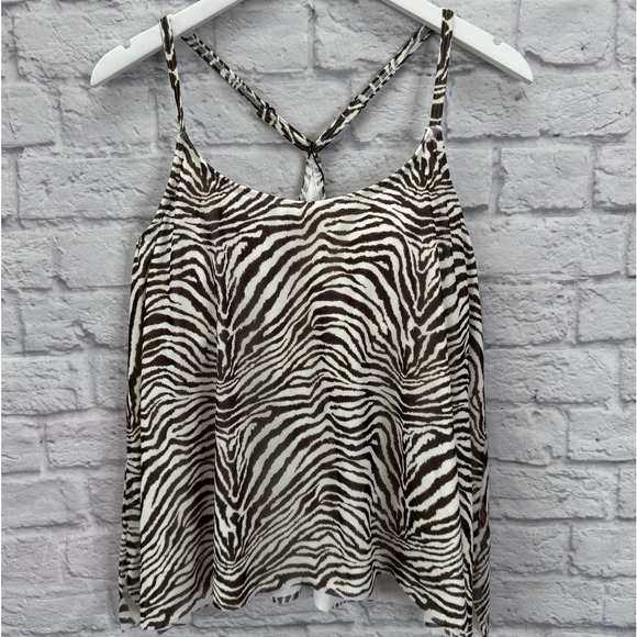 Coco Reef Womens Mesh Underwire Bra Tankini Top Size 38C Animal Stripe New - Picture 2 of 8